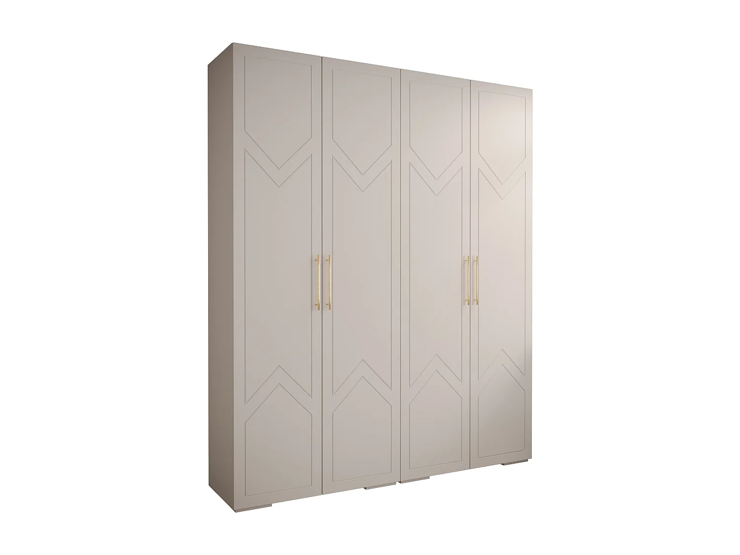 Armoire à portes battantes Manhattan Ryfel 8 236,7/200/47 4 portes (Blanc)