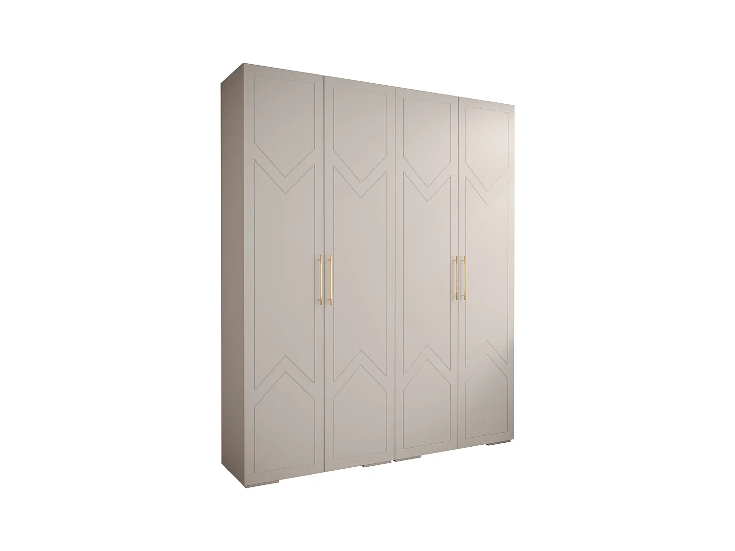 Armoire à portes battantes Manhattan Ryfel 8 236,7/200/47 4 portes (Blanc)