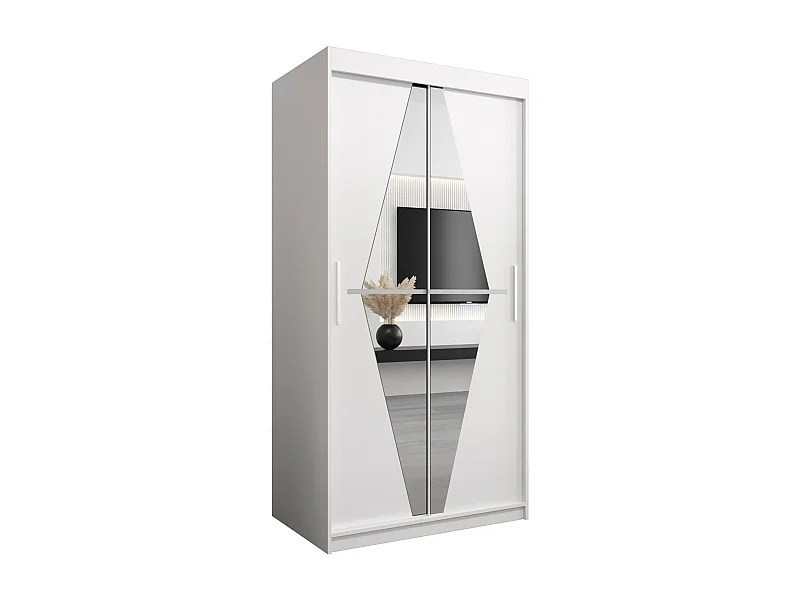 Schwebetürenschrank Boliwia 200/100/62 2-Türig (Weiß)