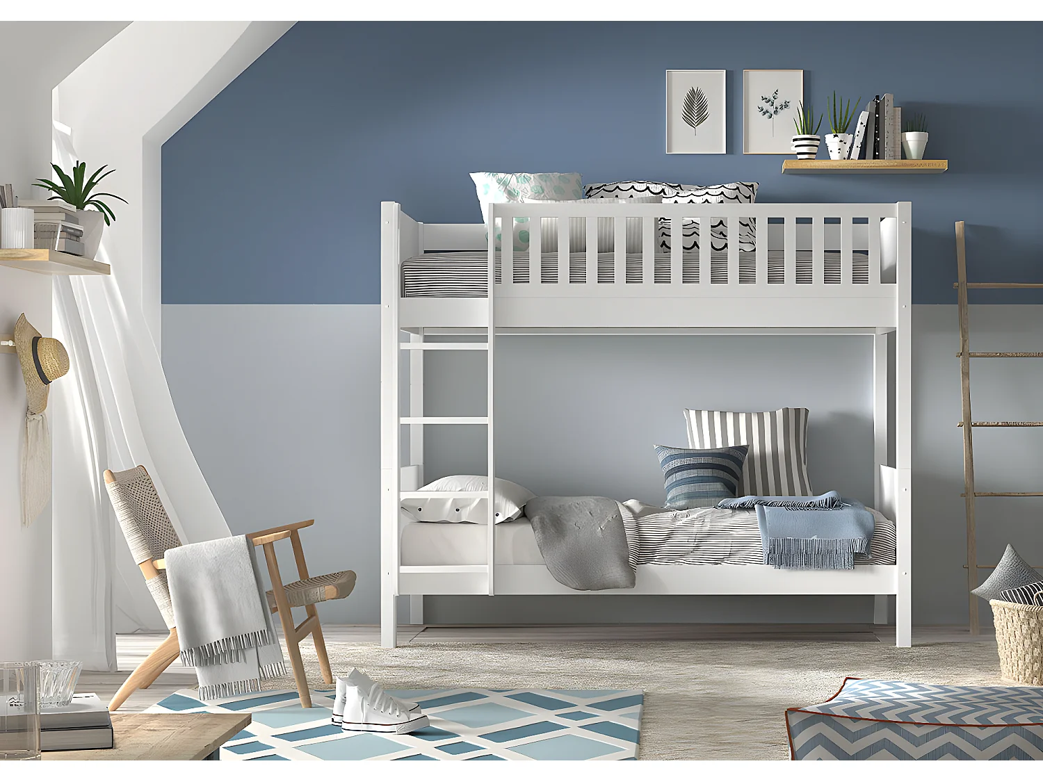 Litera SCOTT BB005 90x200 cm Blanco