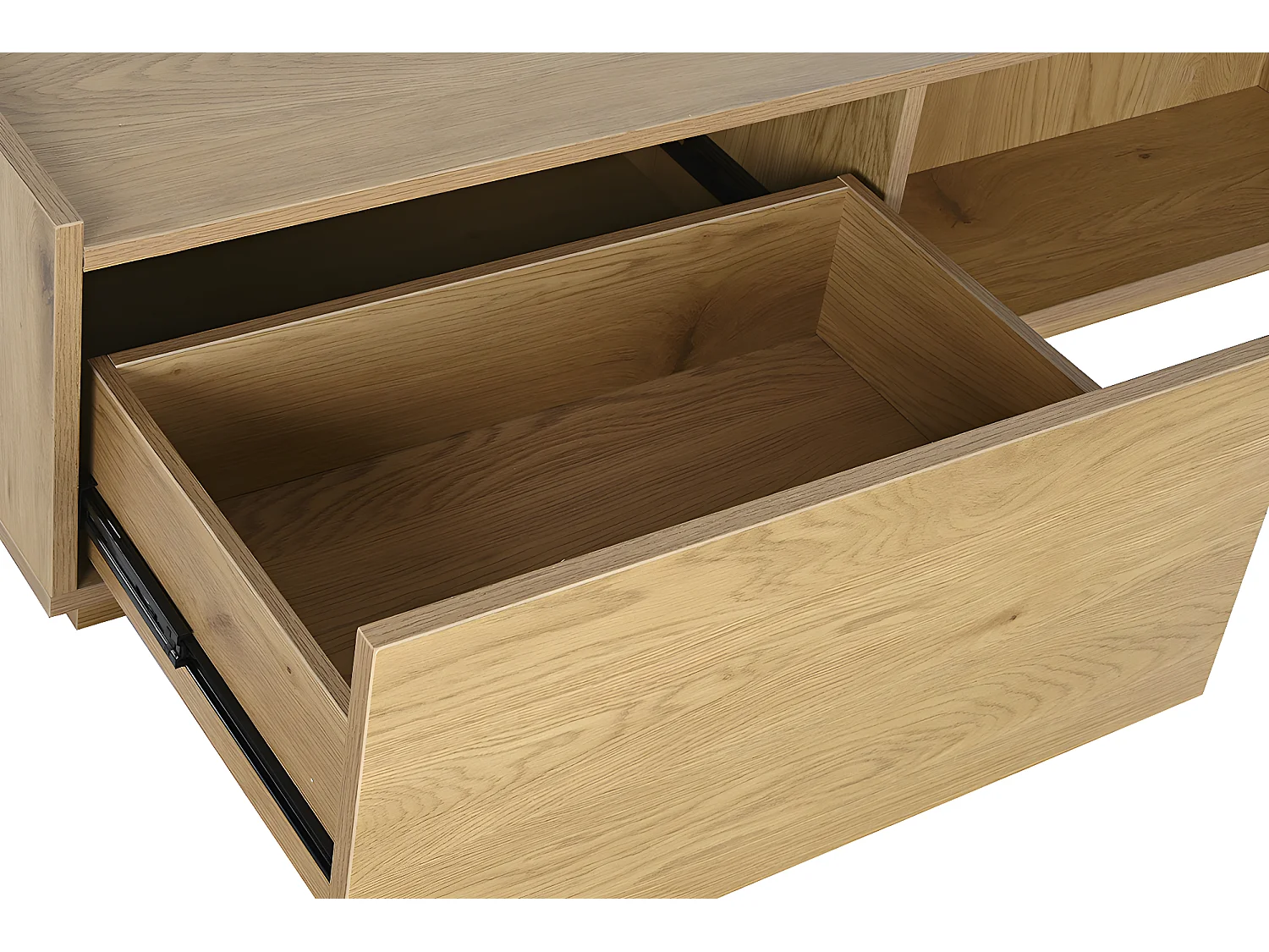 Table basse, table de salon rectangulaire en bois coloris naturel - longueur 120 x profondeur 60 x Hauteur 35 cm