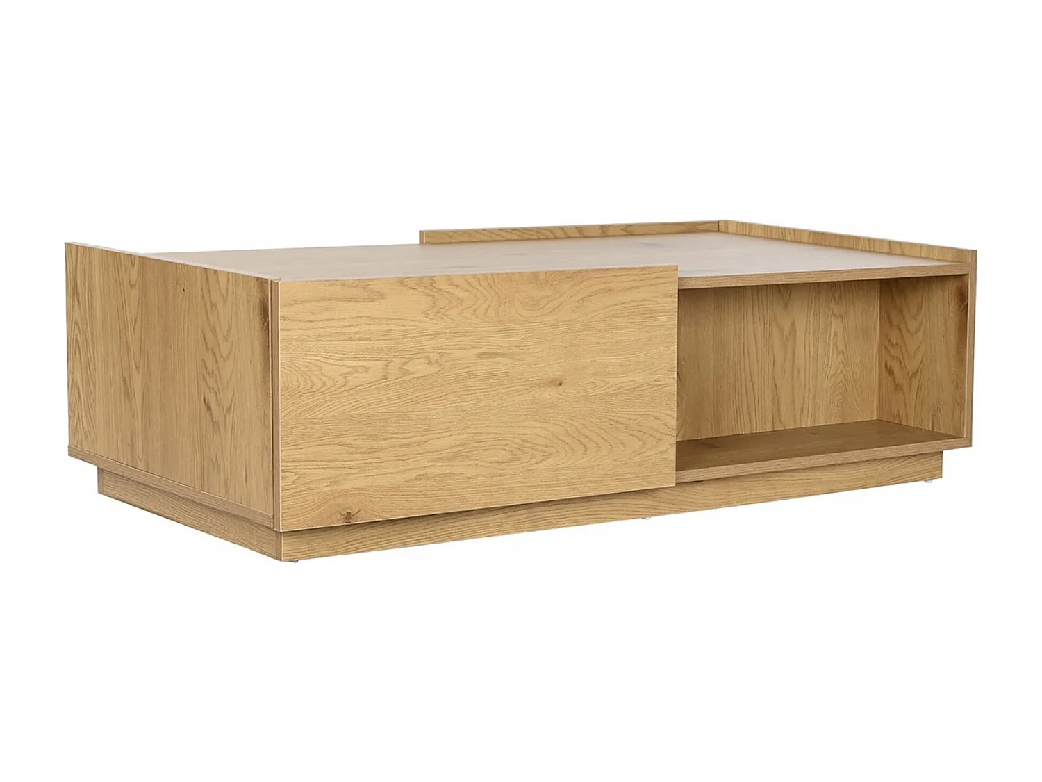 Table basse, table de salon rectangulaire en bois coloris naturel - longueur 120 x profondeur 60 x Hauteur 35 cm