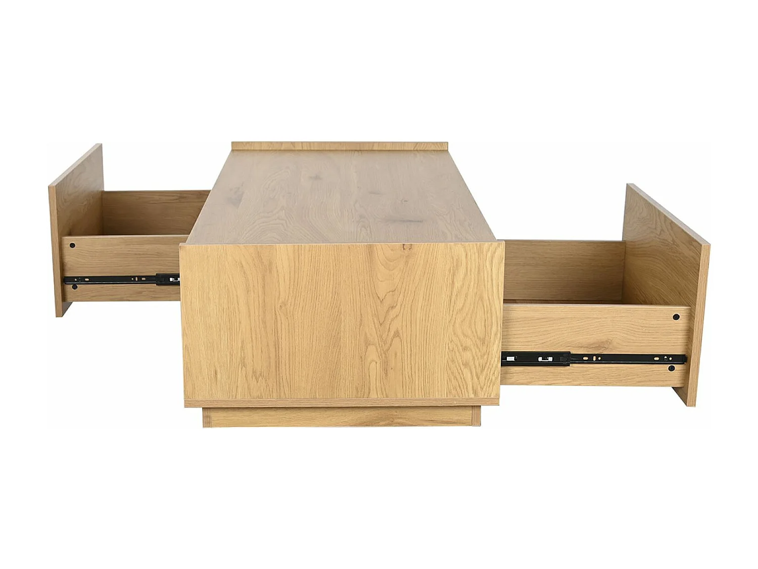 Table basse, table de salon rectangulaire en bois coloris naturel - longueur 120 x profondeur 60 x Hauteur 35 cm