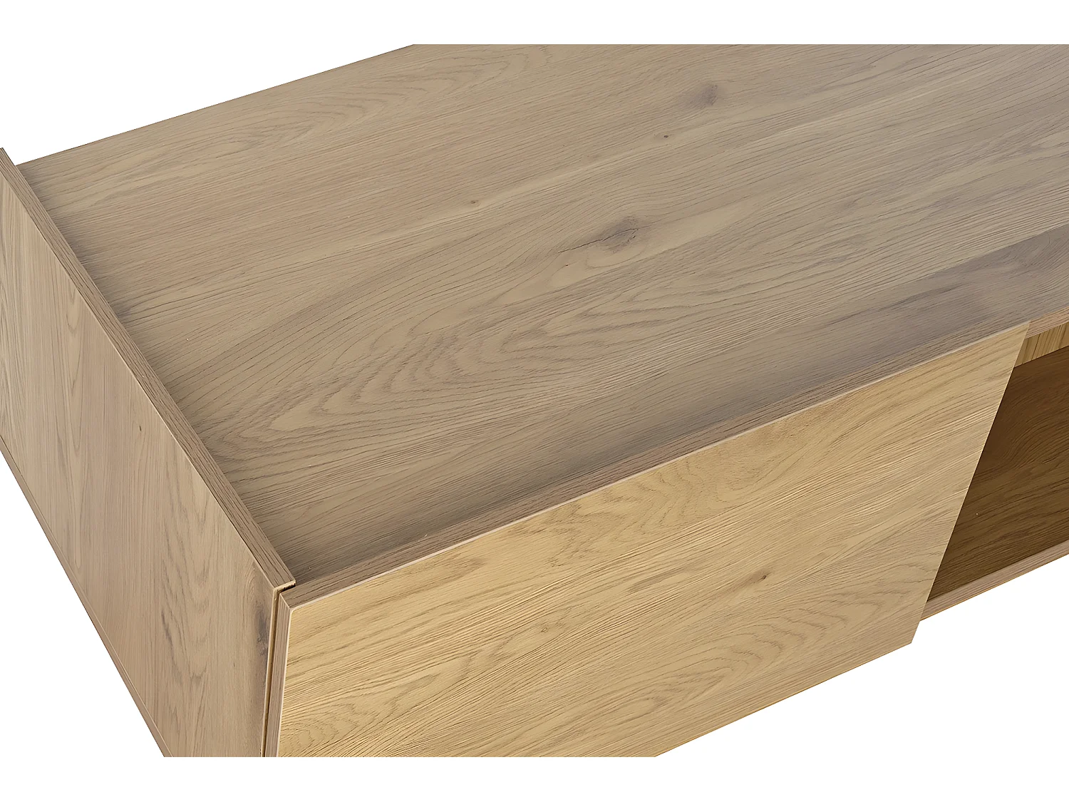 Table basse, table de salon rectangulaire en bois coloris naturel - longueur 120 x profondeur 60 x Hauteur 35 cm