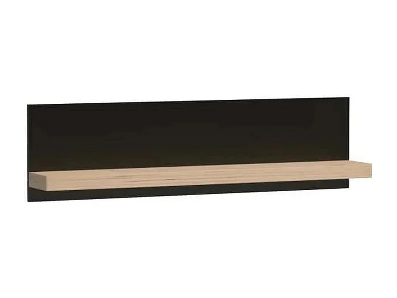 Estantería de pared Hendall en negro y roble