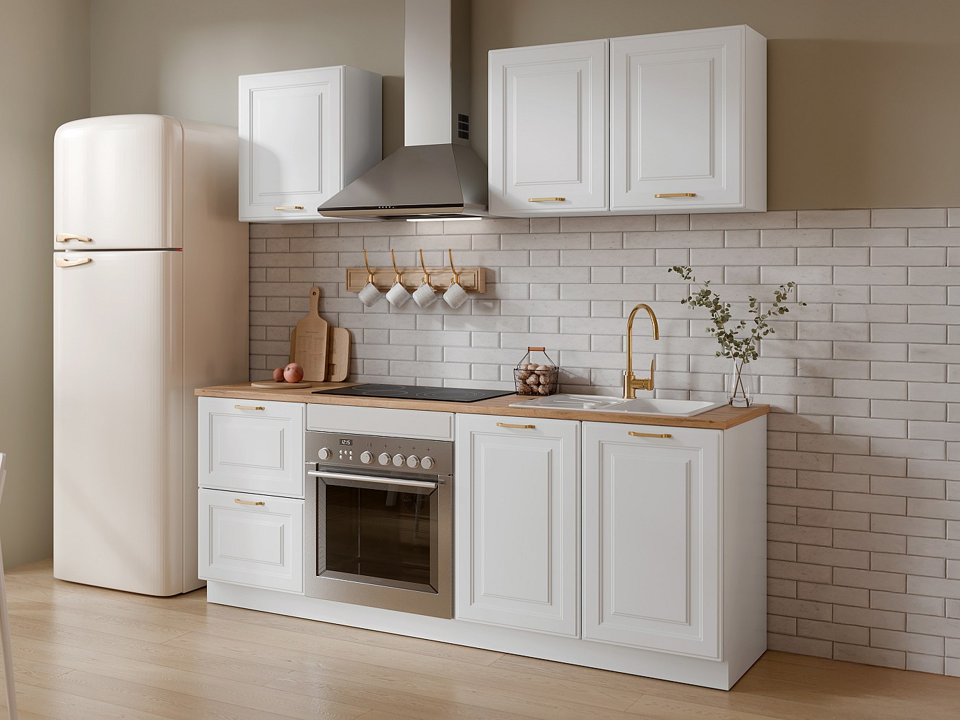 Kleine keuken Meister B180cm eiken met apothekerskast
