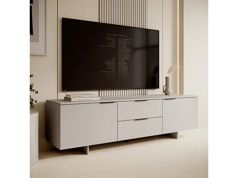 Porta TV Jude beige a 2 ante e 2 cassetti