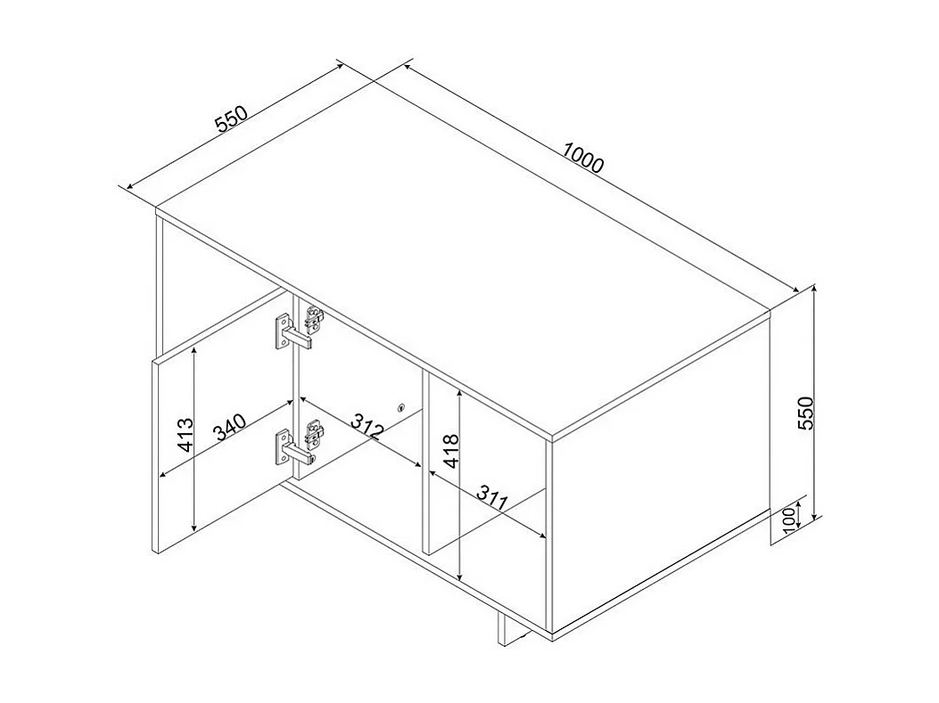 Mesa de centro beige 100 x 55 cm Jude