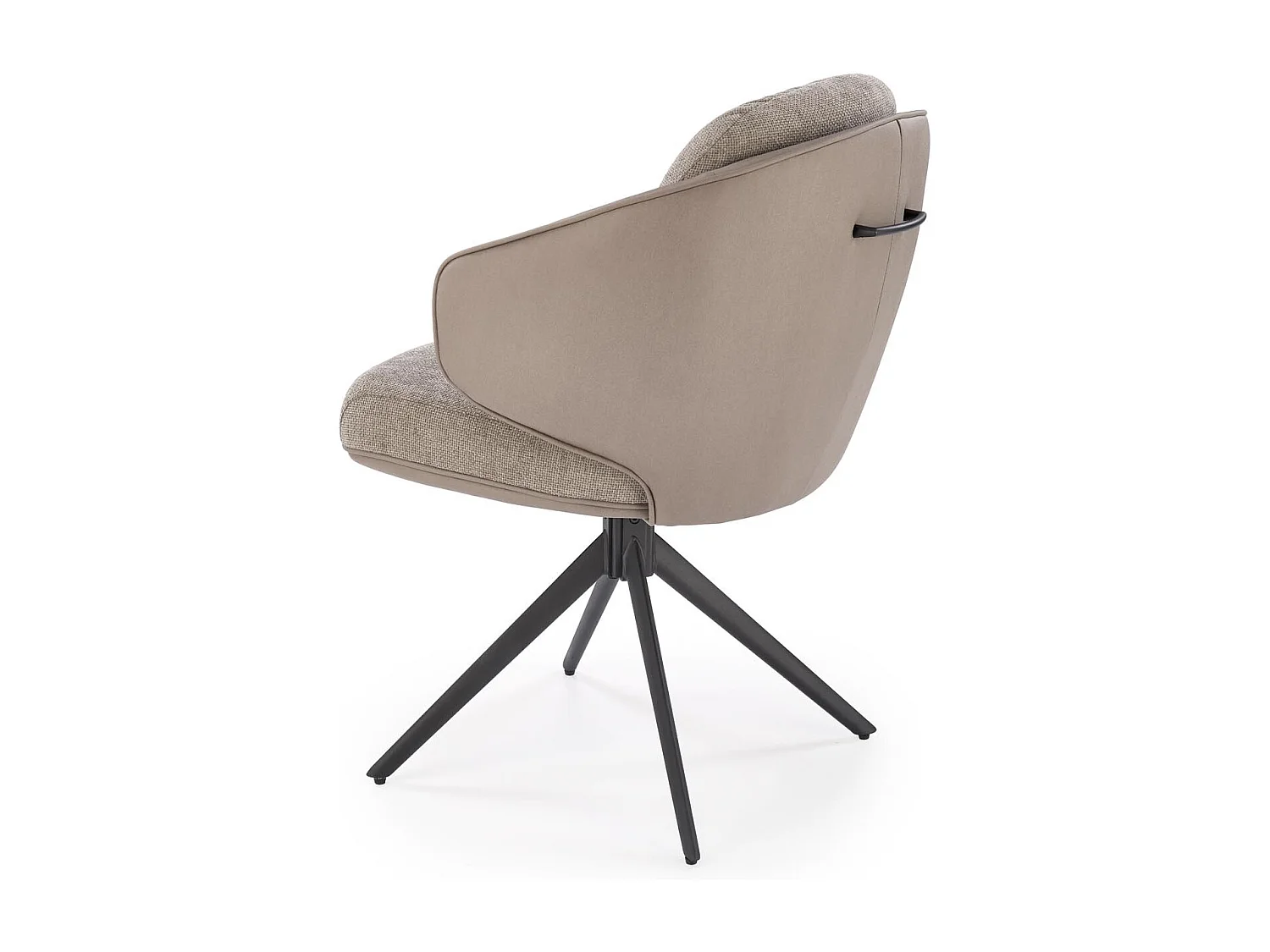 Chaise pivotante design en éco-cuir et tissu gris Acoro