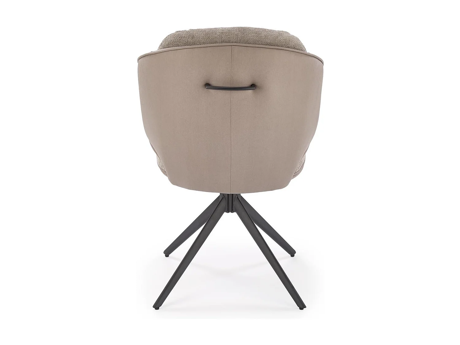 Silla giratoria de diseño en ecopiel y tejido gris Acoro