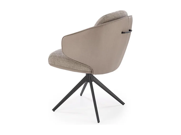 Chaise pivotante design en éco-cuir et tissu gris Acoro