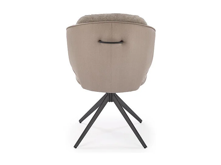 Chaise pivotante design en éco-cuir et tissu gris Acoro