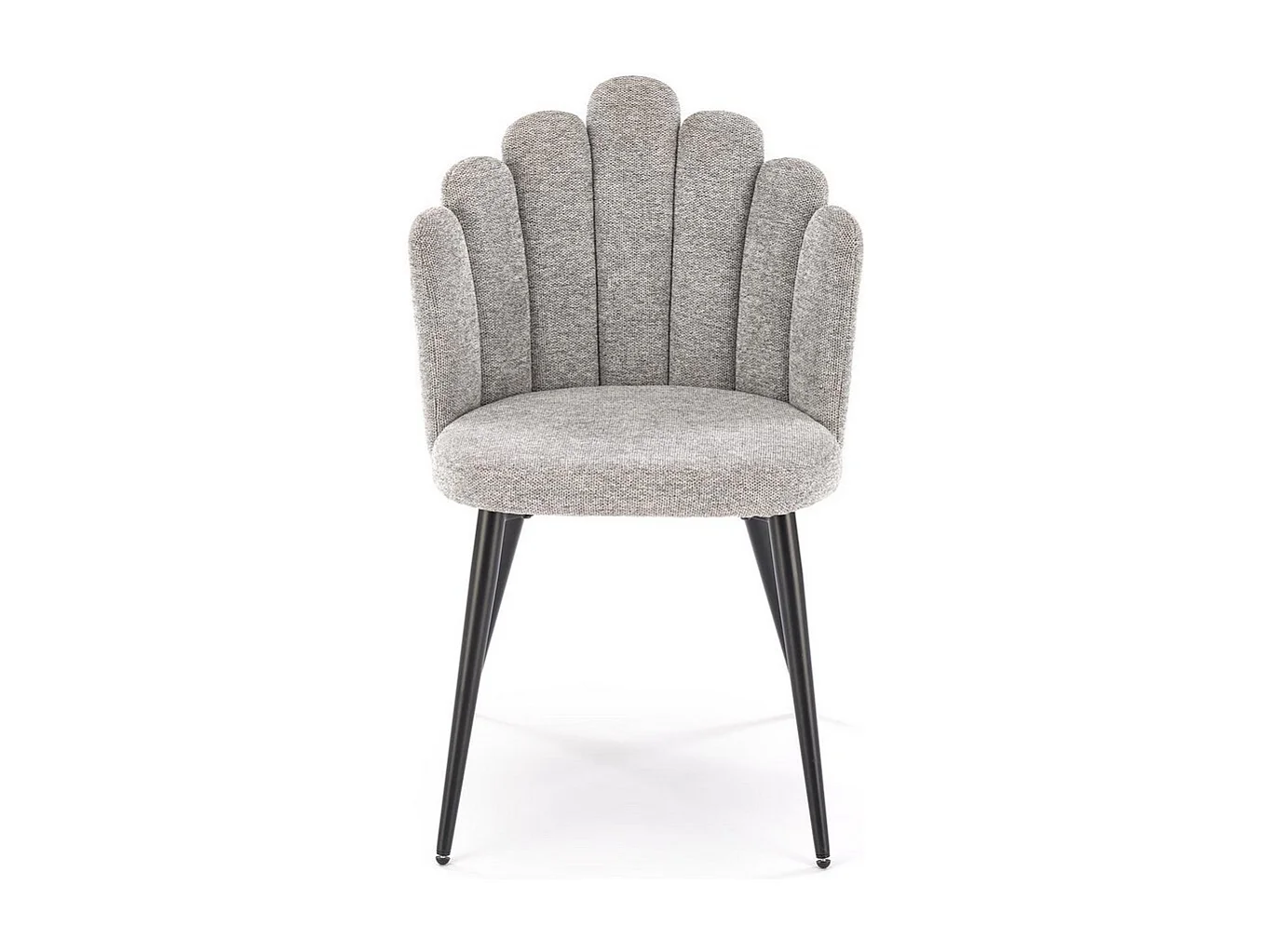 Silla de carcasa de tela gris Aline