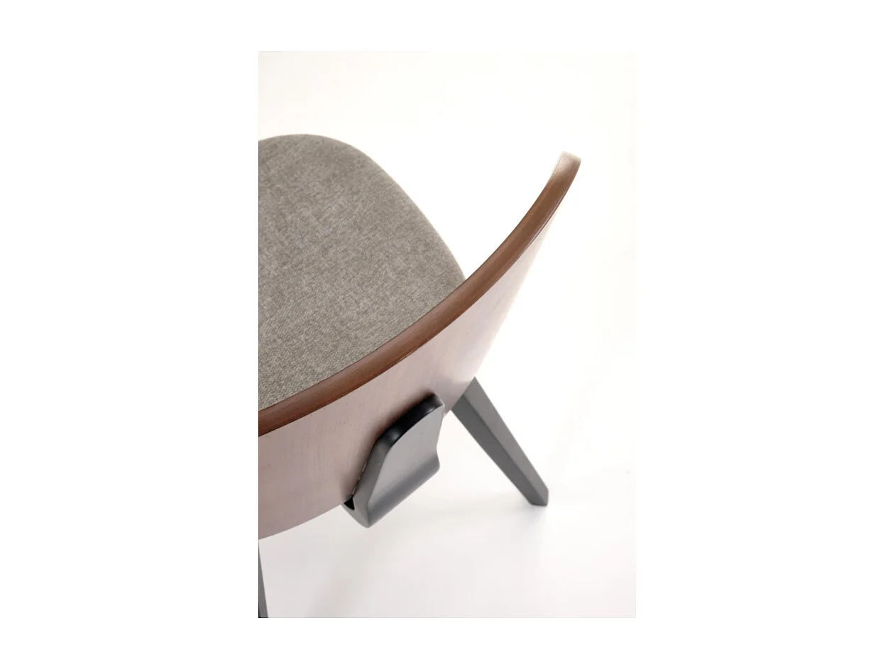 Sedia di design tricolore Anea con gambe in legno massiccio