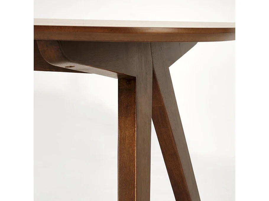 Mesa de comedor rectangular 160 cm con tablero y patas de nogal MIGUEL