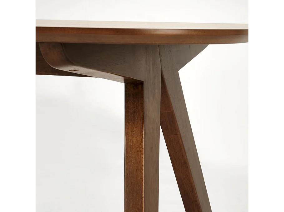 Mesa de comedor rectangular 160 cm con tablero y patas de nogal MIGUEL