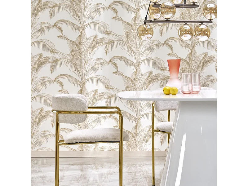 Mesa de comedor cuadrada FLAVIO 120 cm en lacado blanco alto brillo