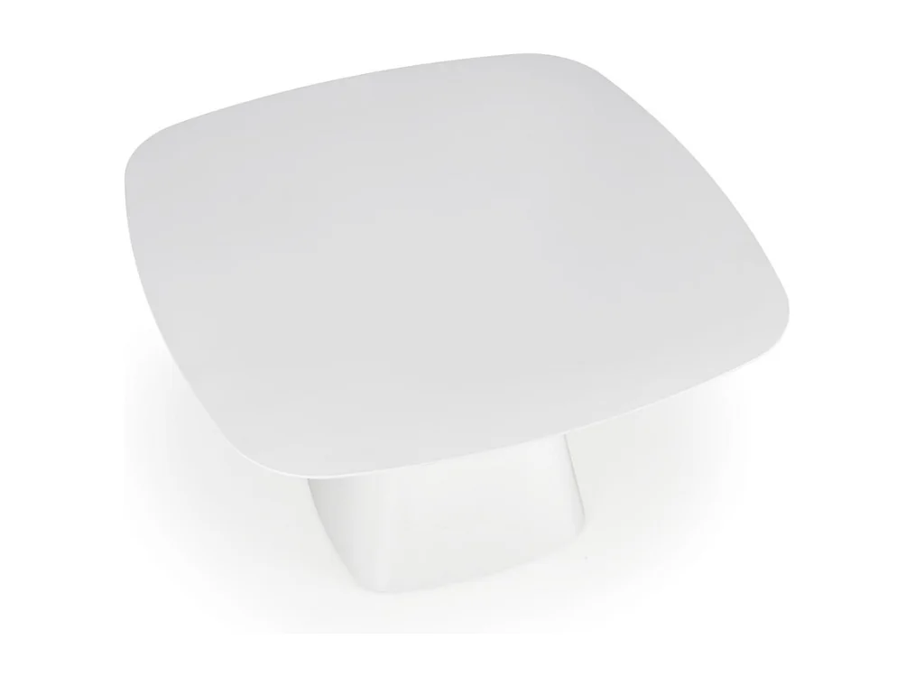 Mesa de comedor cuadrada FLAVIO 120 cm en lacado blanco alto brillo