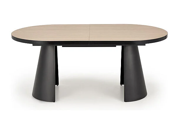 Mesa de comedor ovalada extensible con aspecto de madera natural 180 - 240 cm Nadia