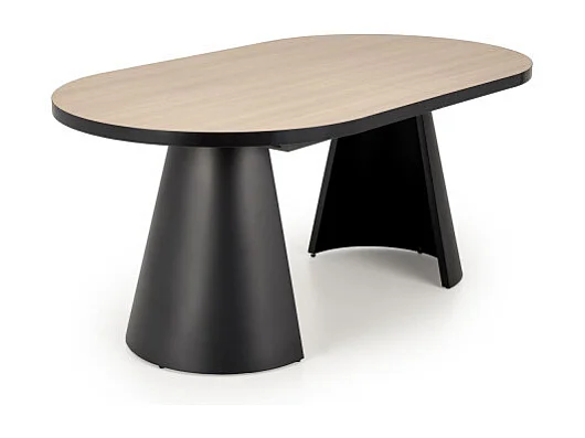 Mesa de comedor ovalada extensible con aspecto de madera natural 180 - 240 cm Nadia