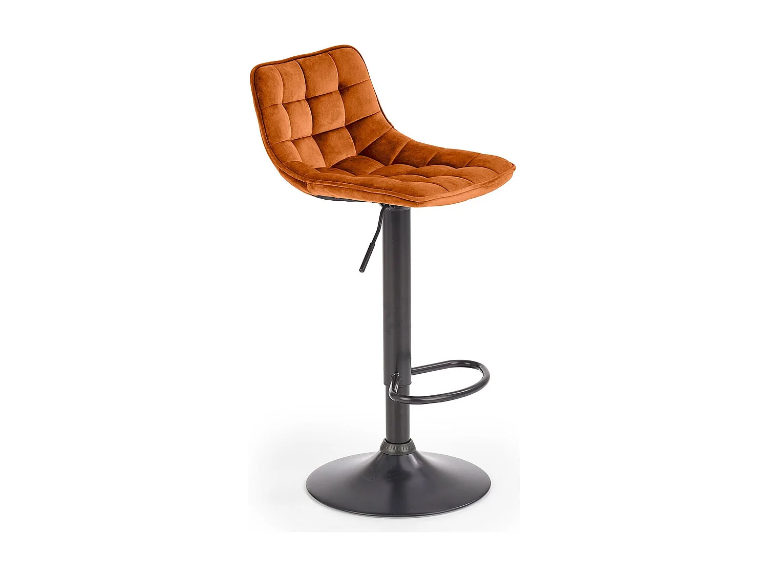 Taburete de bar Bracey de diseño en tela gris