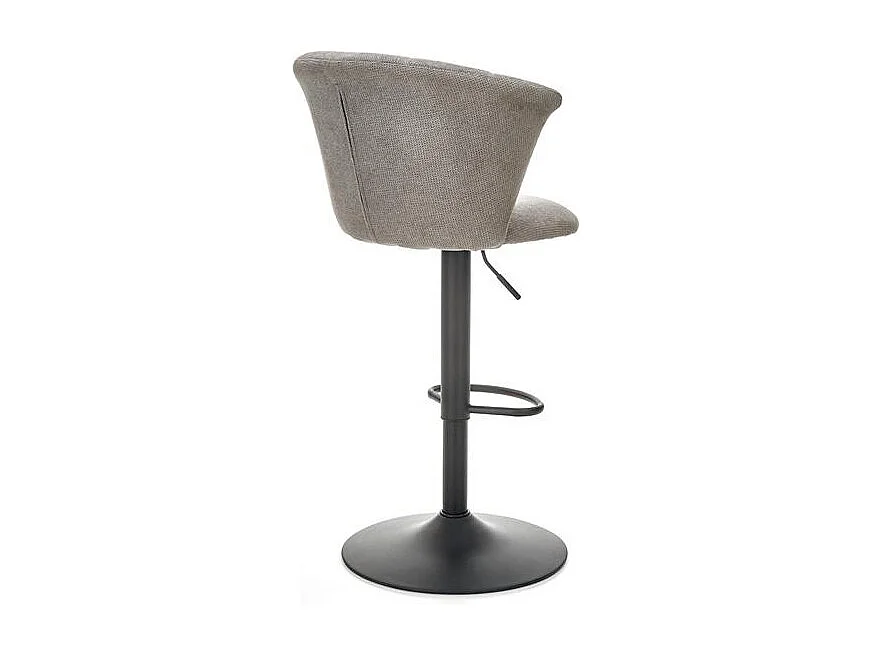 Taburete de bar Bracey de diseño en tela gris