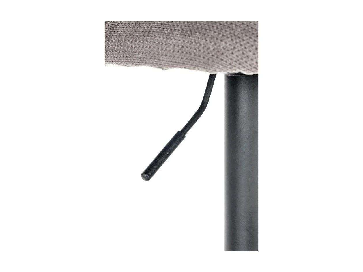 Taburete de bar Bracey de diseño en tela gris