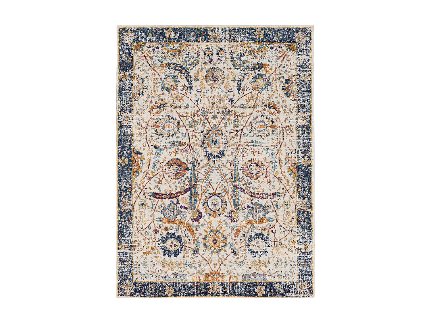 Tapis Vintage Oriental - Multicolore/Bleu - 160x220cm - KUSH