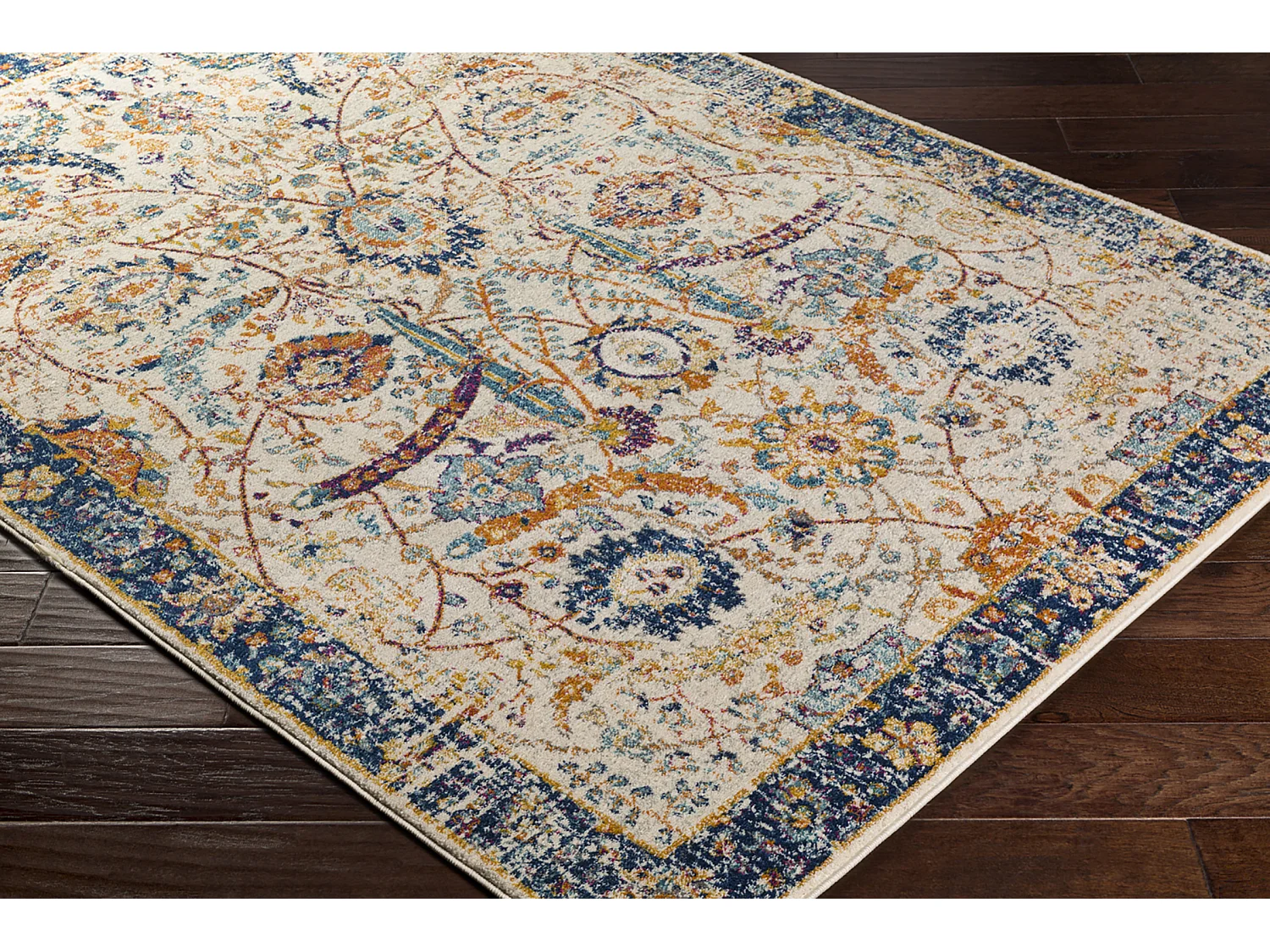 Tapis Vintage Oriental - Multicolore/Bleu - 160x220cm - KUSH