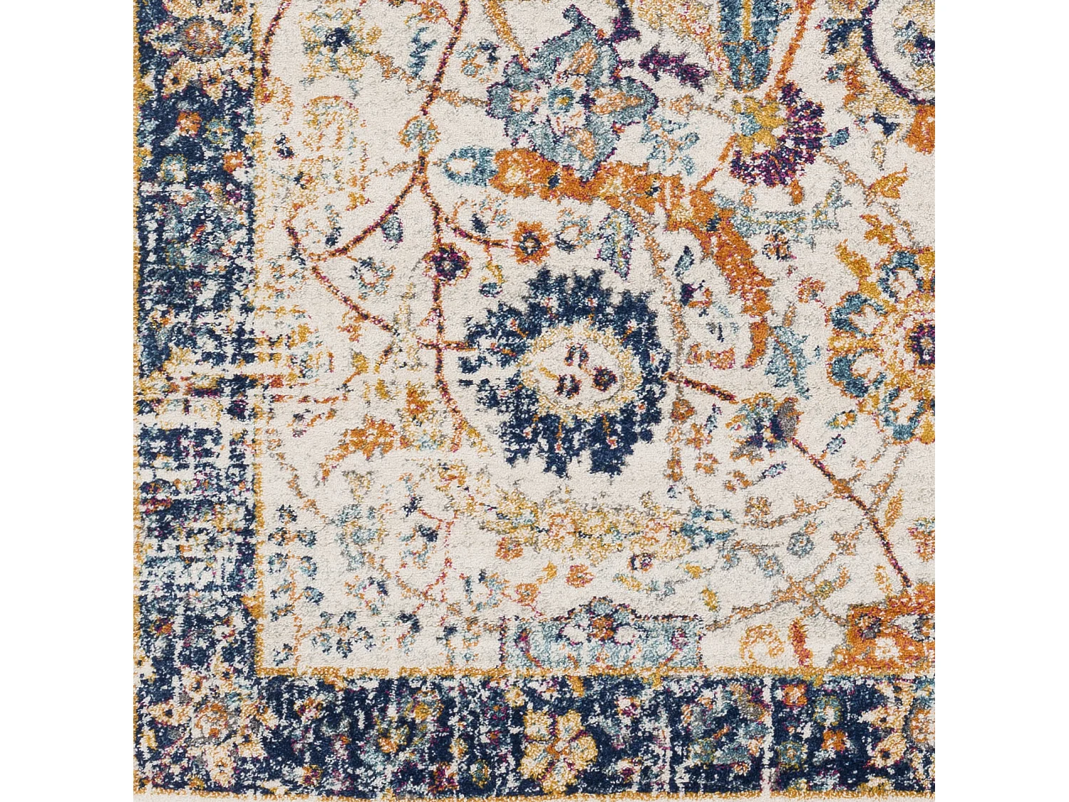 Tapis Vintage Oriental - Multicolore/Bleu - 160x220cm - KUSH