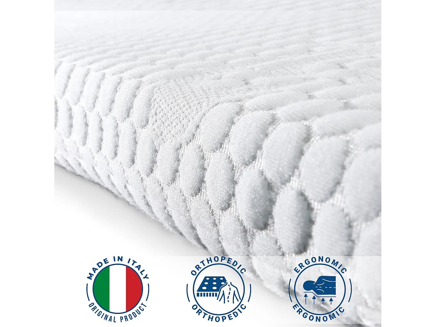 Memory Foam Einzelmatratzenauflage | 6 cm Matratzentopper | Abnehmbarer Matratzenbezug | Antibakteriell und antimykotisch | 75 x 200