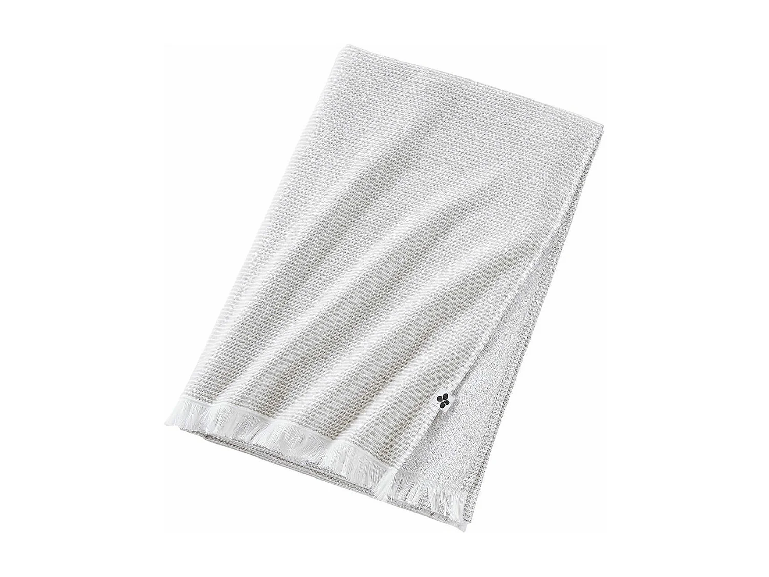 AMAL - Fouta Coton tissé + éponge 95 x 180 cm Coloris Nénuphar