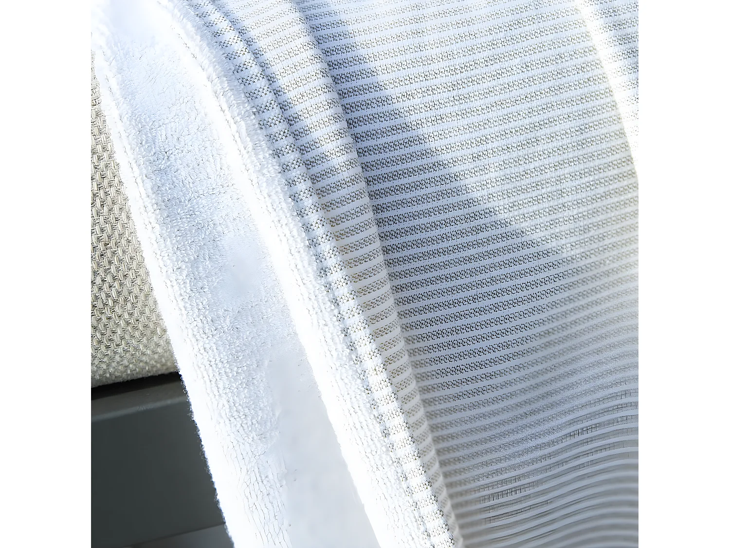 AMAL - Fouta Coton tissé + éponge 95 x 180 cm Coloris Nénuphar