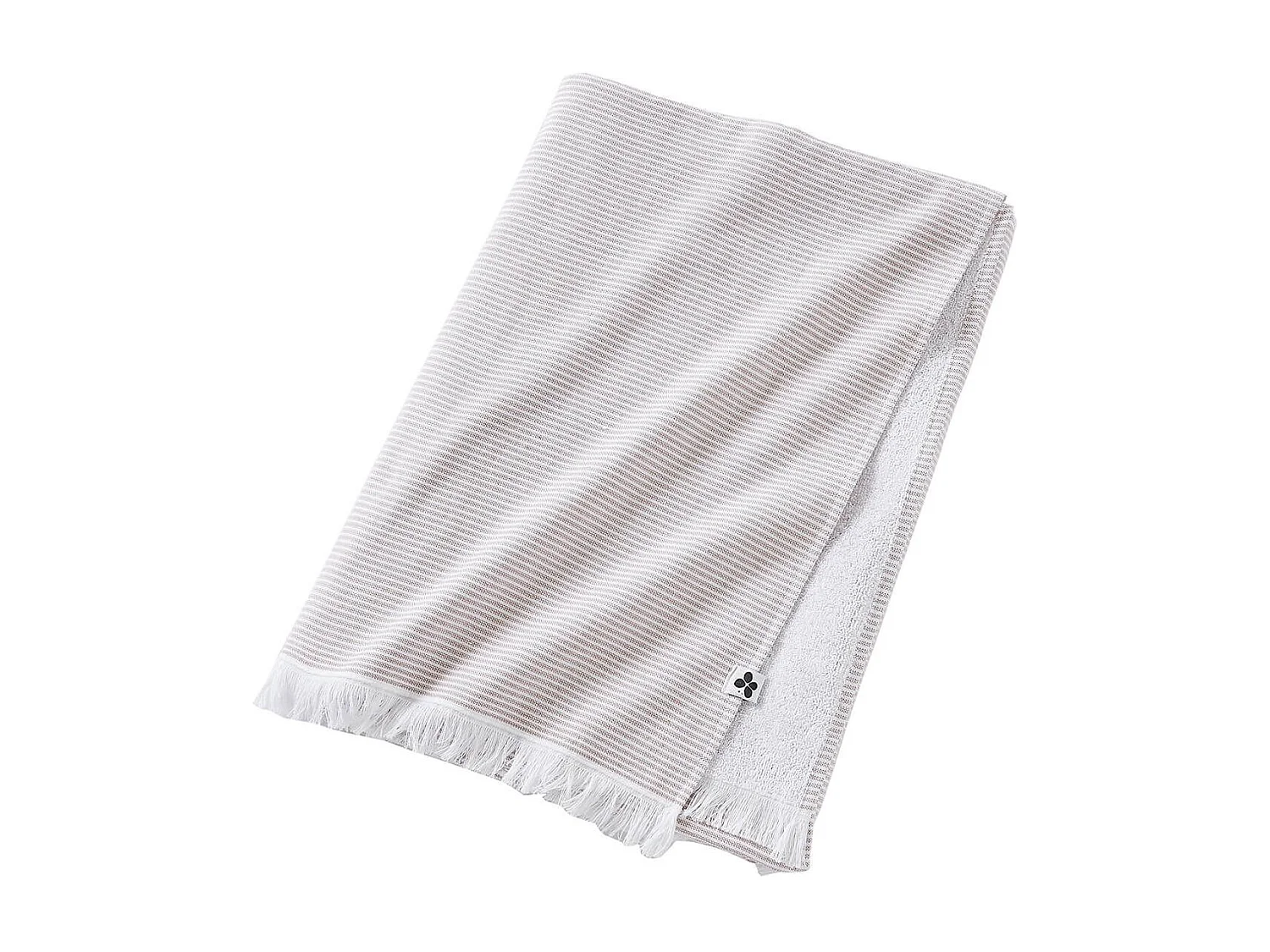 AMAL - Fouta Coton tissé + éponge 95 x 180 cm Coloris Corail
