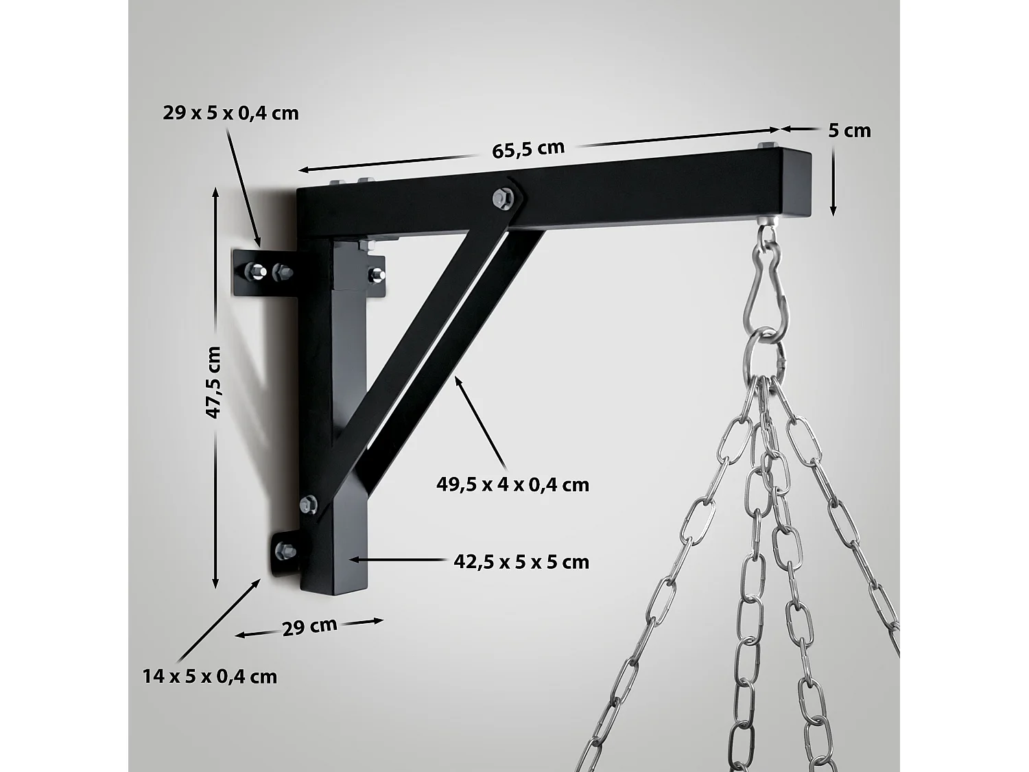 Support pour fixation de sac de Boxe