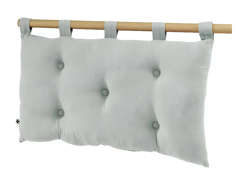 OUREA - Coussin de Tête de Lit avec Passants 50x80cm Gaze de Coton Eucalyptus