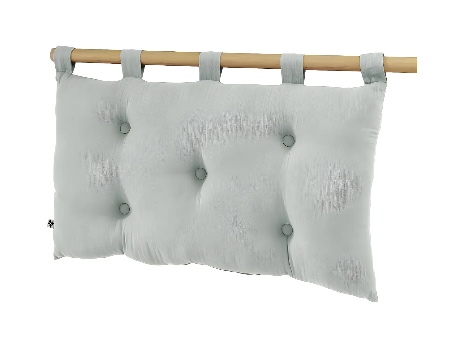 OUREA - Coussin de Tête de Lit avec Passants 50x80cm Gaze de Coton Eucalyptus