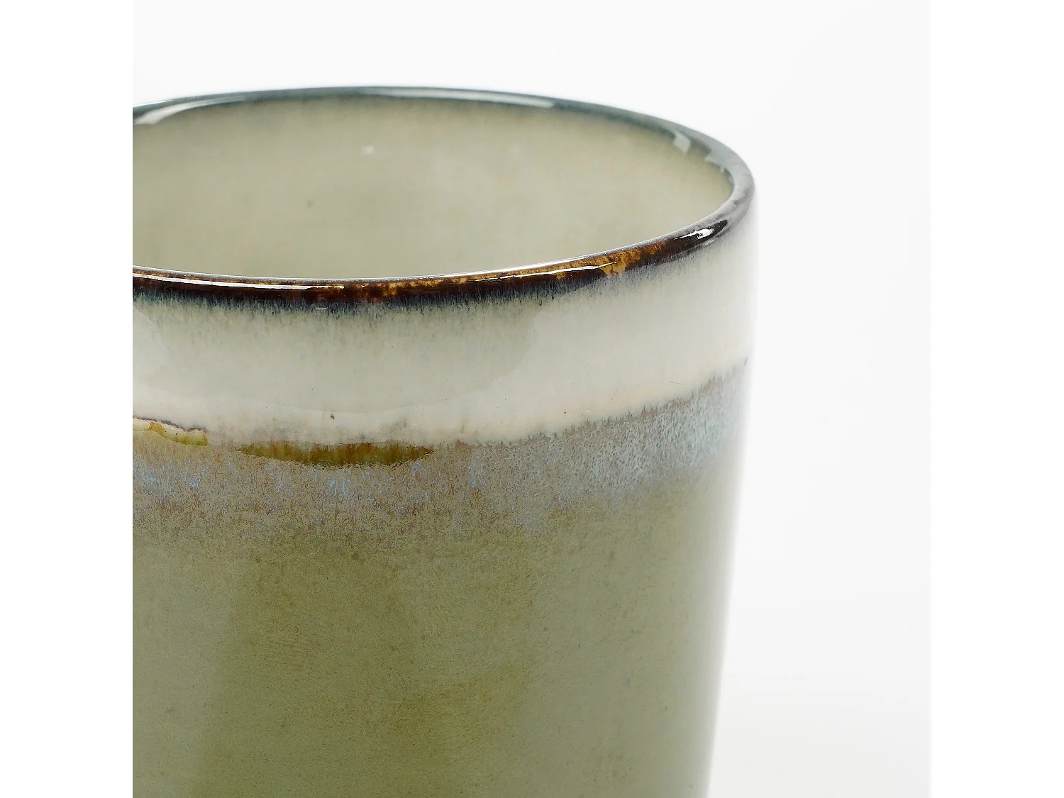 Tazza in  - 8 x 8 x 9 - Beige, marrone, verde, blu scoro - TANZI