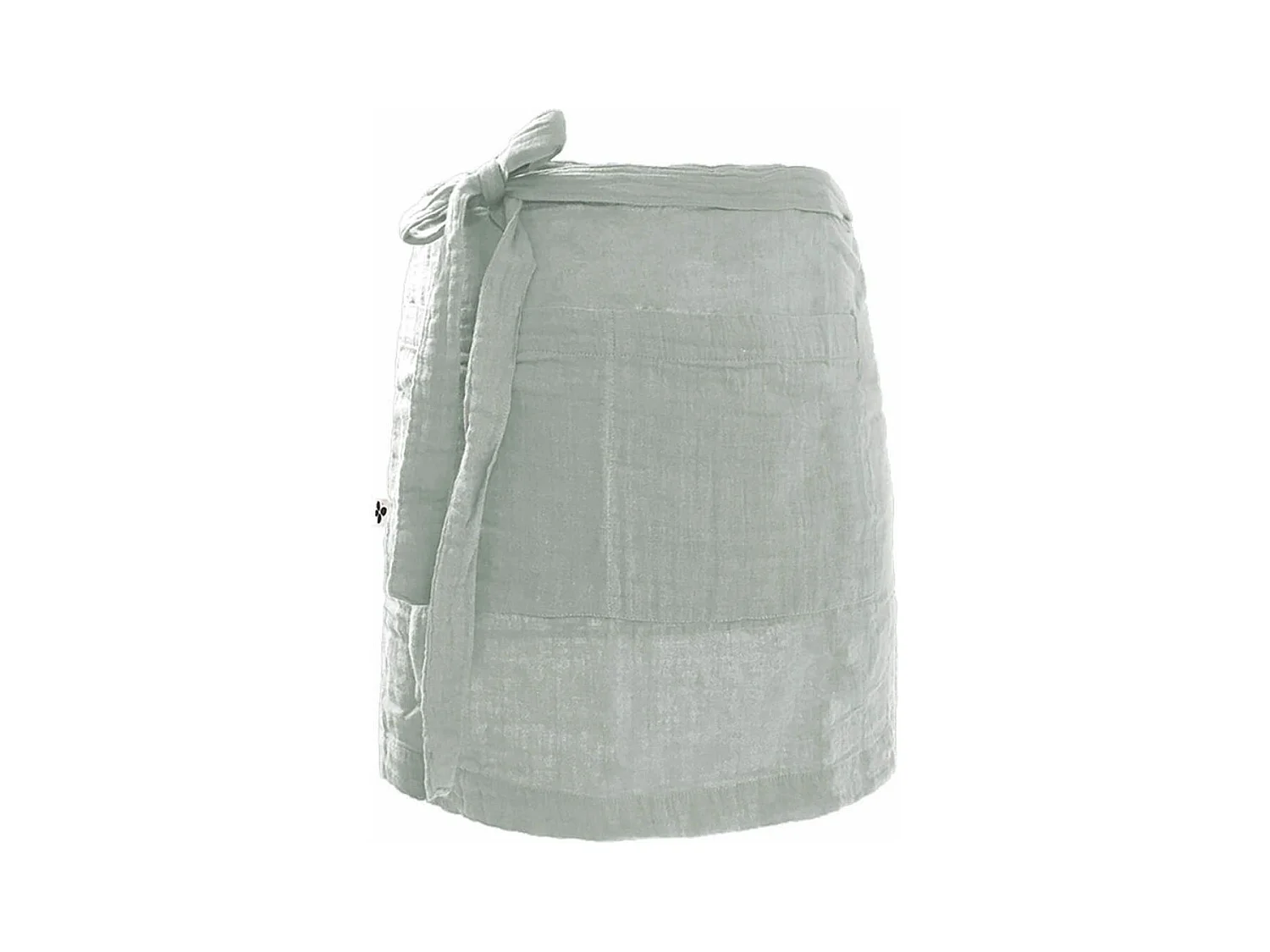 OUREA - Demi-Tablier avec Double Poche Gaze de Coton Eucalyptus