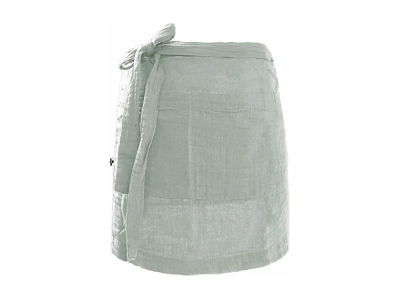 OUREA - Demi-Tablier avec Double Poche Gaze de Coton Eucalyptus