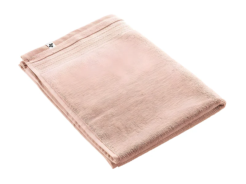 EMMA - Tapis de Bain 50x70cm en Coton Bio Coloris Rose Poudré