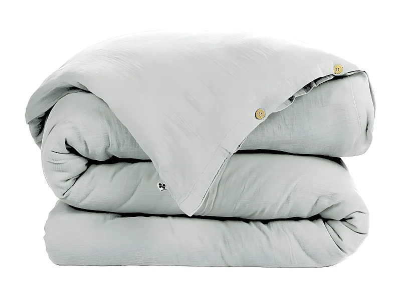 OUREA - Housse de Couette 140x200cm Gaze de Coton Eucalyptus