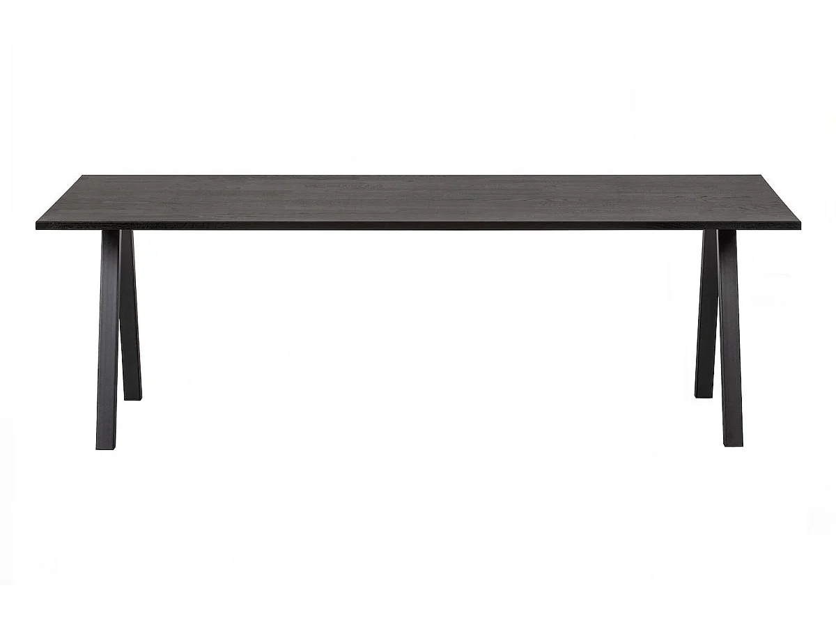 TABLO - Table de repas en chêne noir design contemporain
