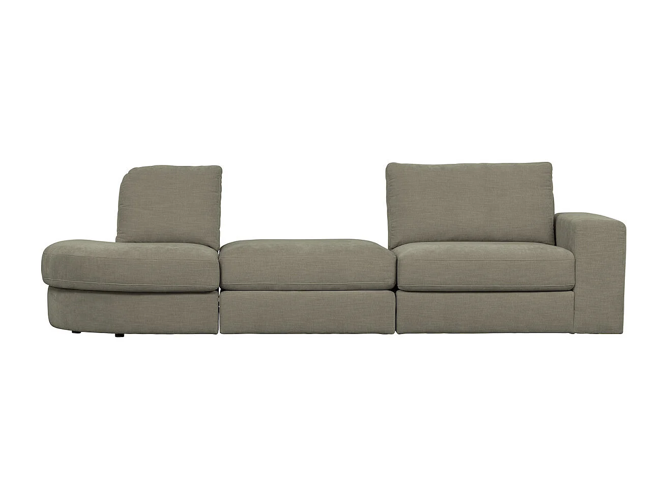 FAMILY - Pouf en tissu gris modulable