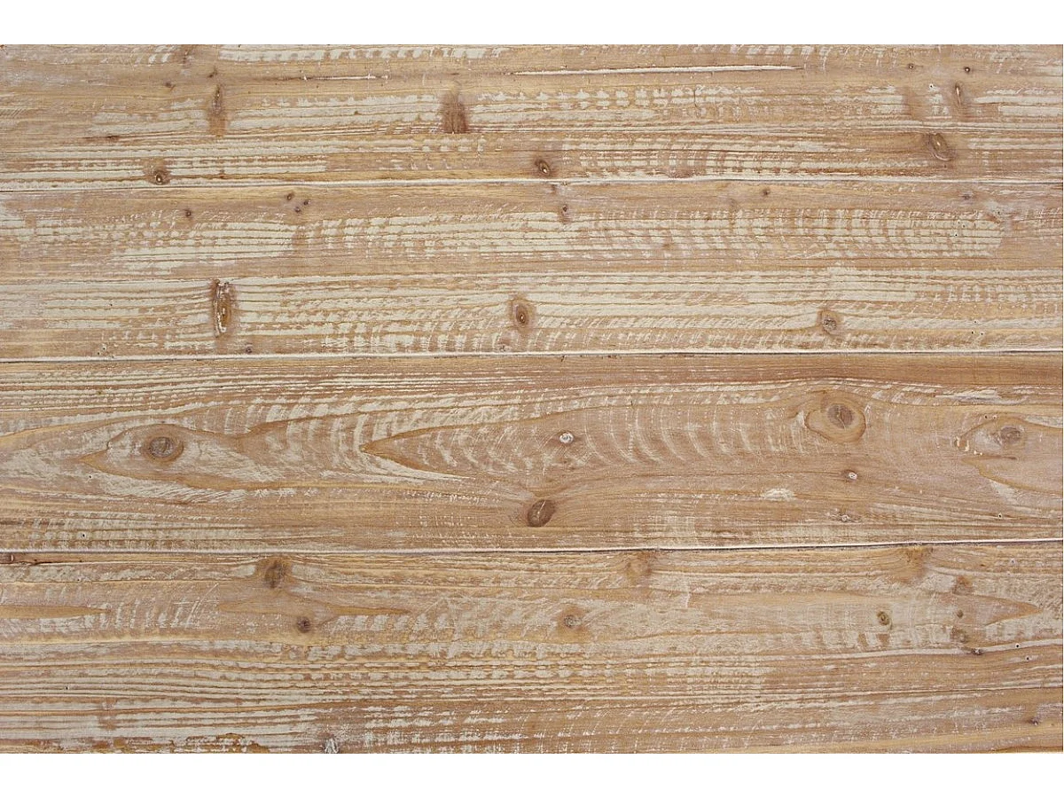 COURCHEVEL - Table Basse Bois Naturel avec Piètement Acier