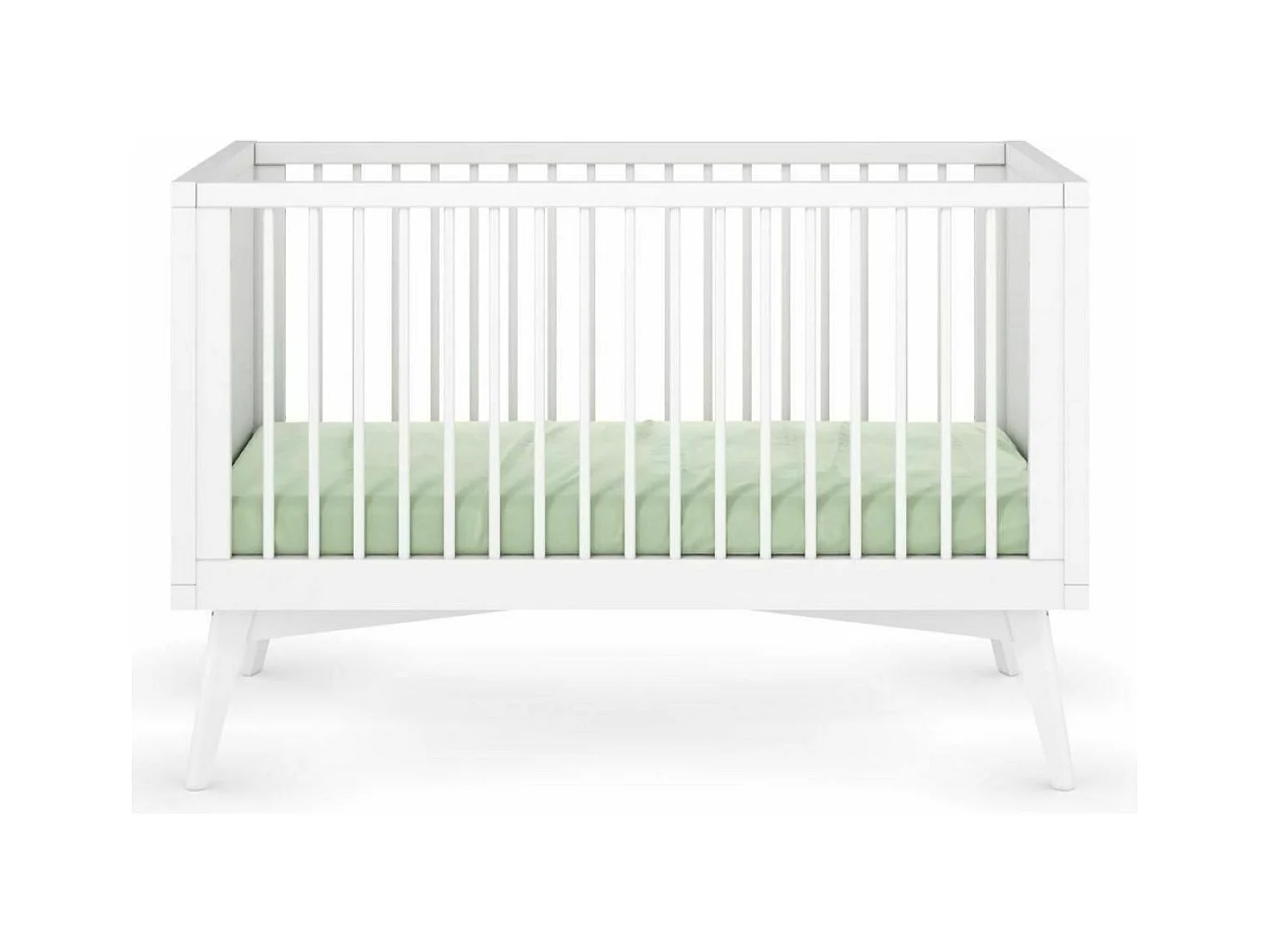 Pack lit bébé évolutif Montessori avec matelas 70x140 cm bois massif blanc MARLEY