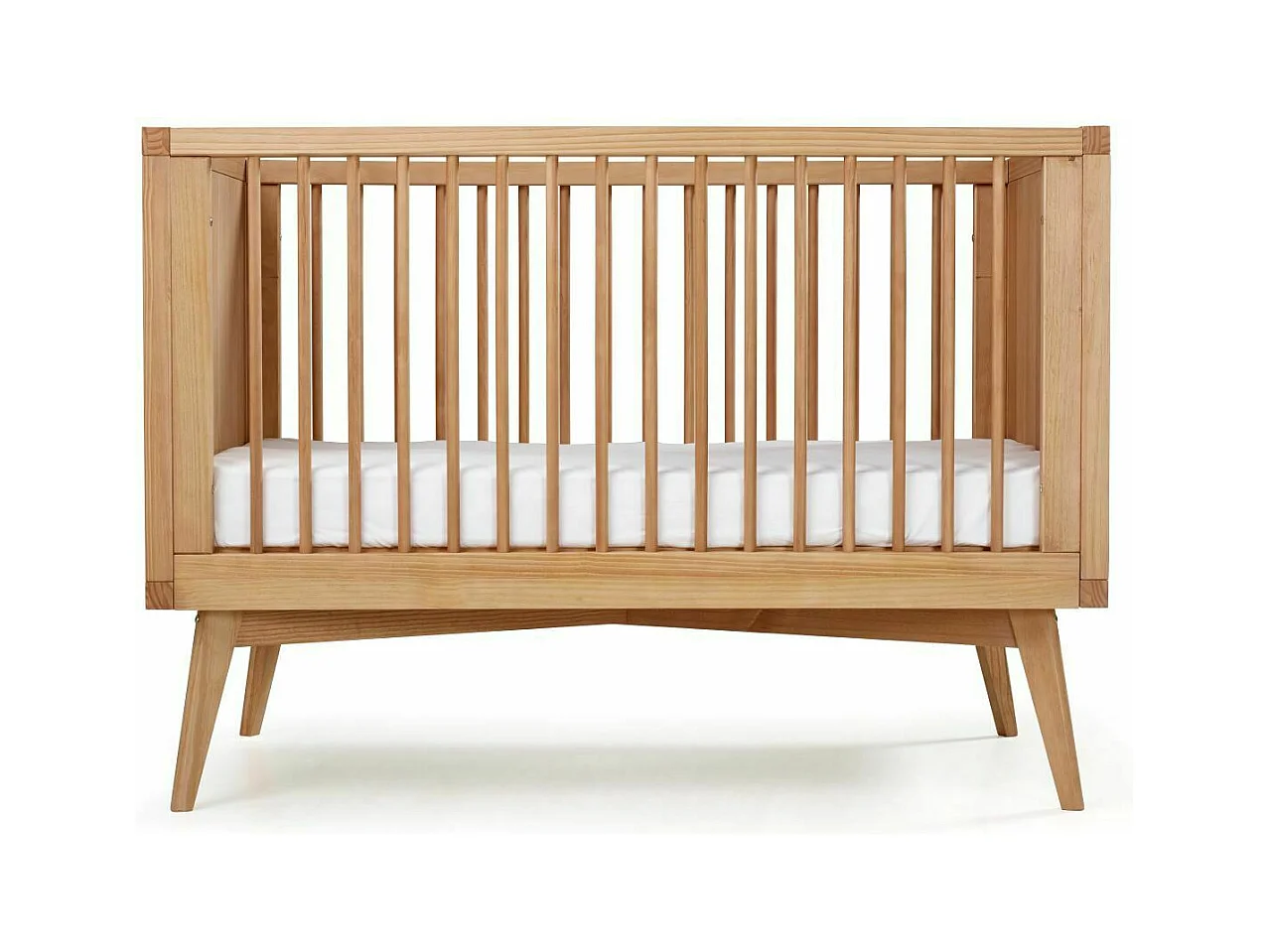 Pack lit bébé évolutif Montessori avec matelas 70x140 cm bois massif bois MARLEY