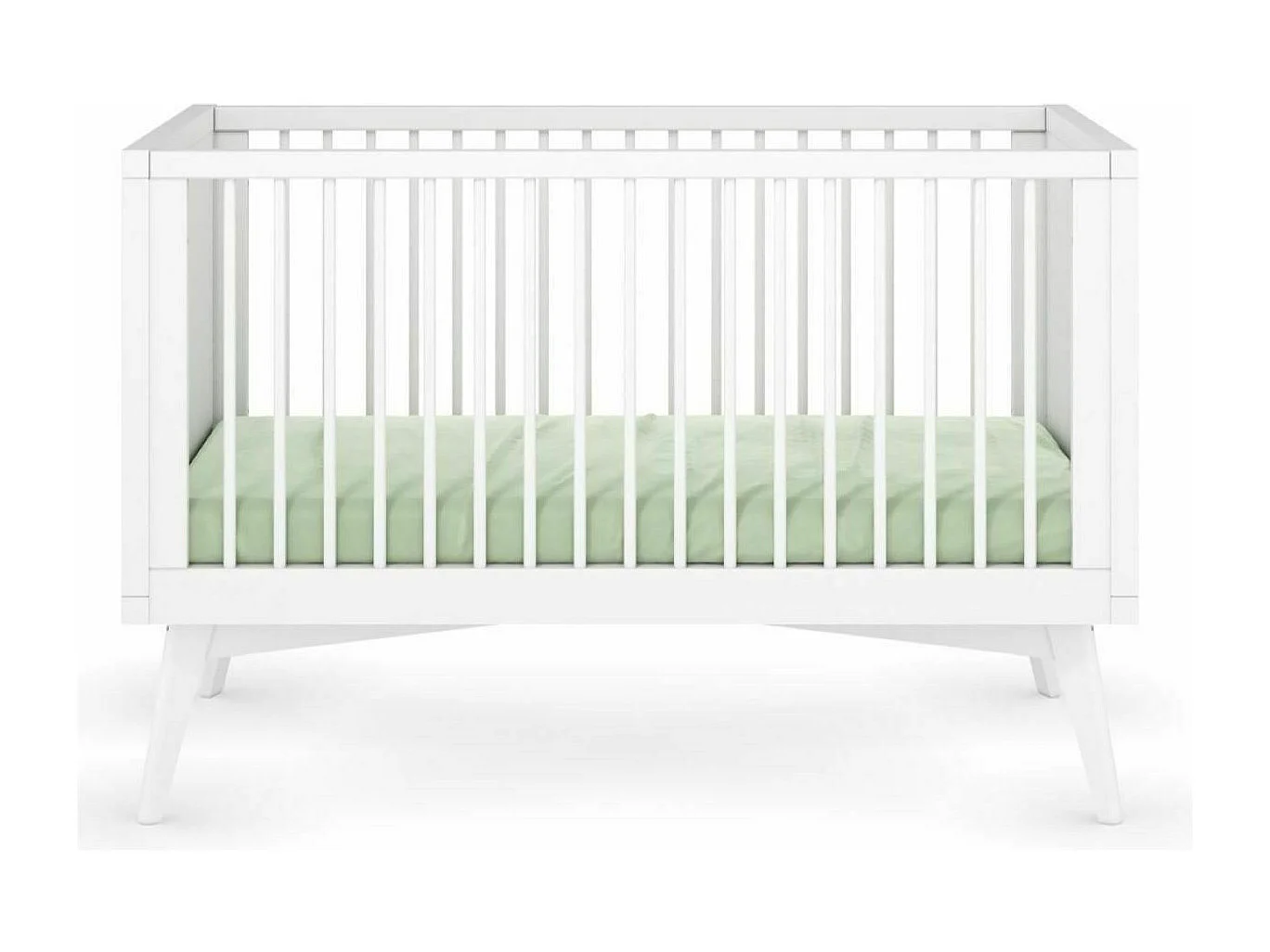 Lit bébé évolutif Montessori 70x140 cm bois massif blanc MARLEY