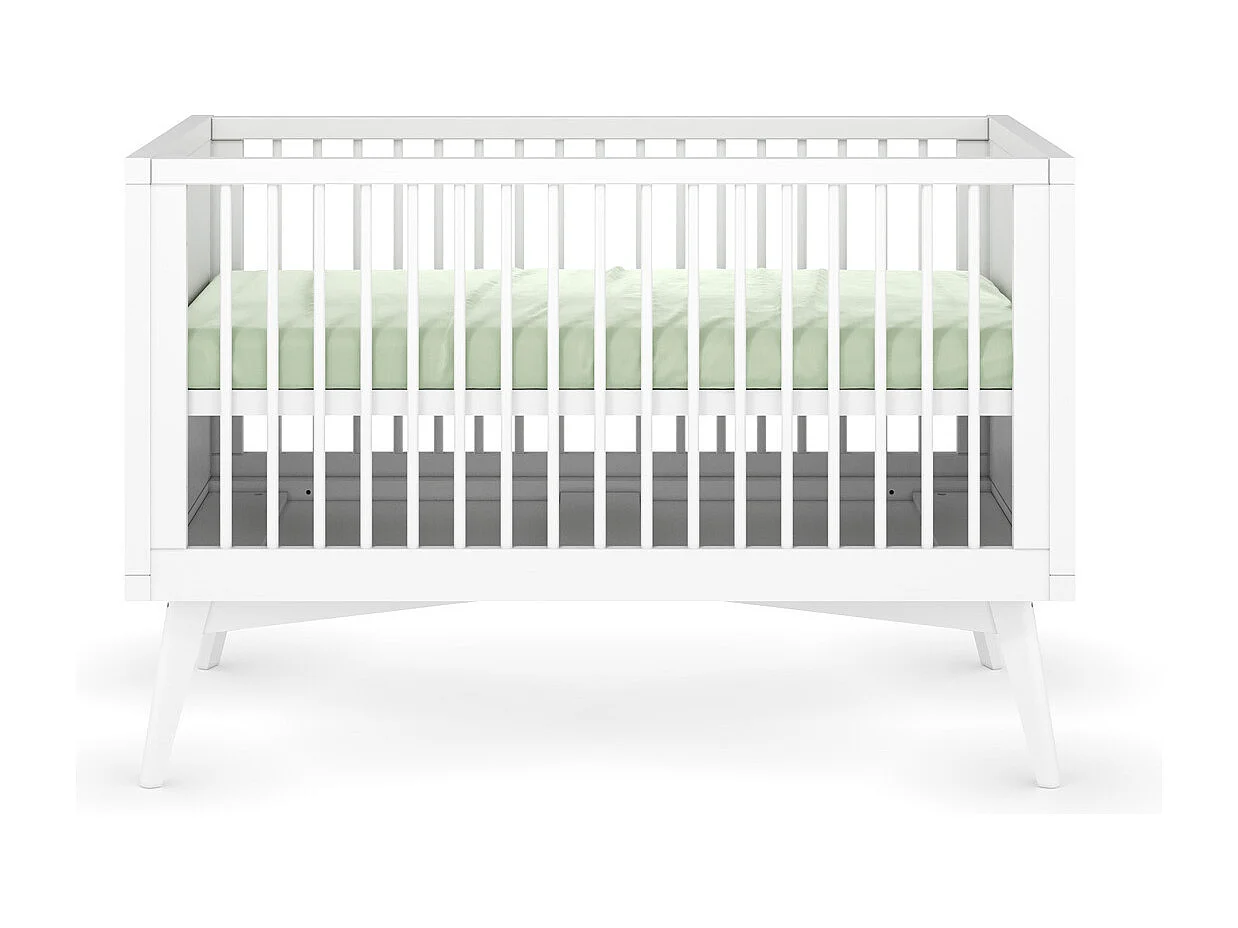 Lit bébé évolutif Montessori 70x140 cm bois massif blanc MARLEY