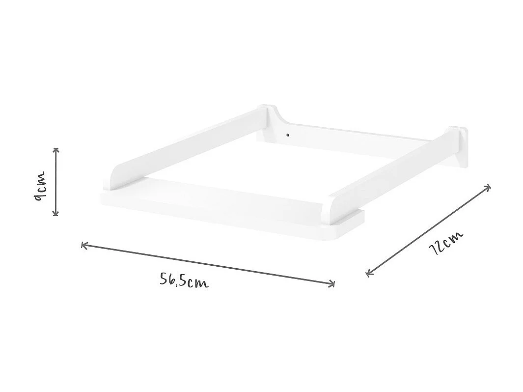 Commode à langer 4 tiroirs  bois massif blanc MARLEY